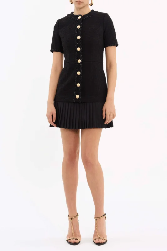 Limited Stock Margo Short Sleeve Mini Dress Black