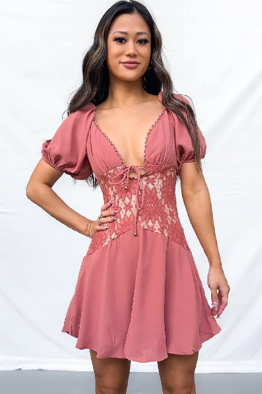 Great Deals Wynn Mini Dress - Rose