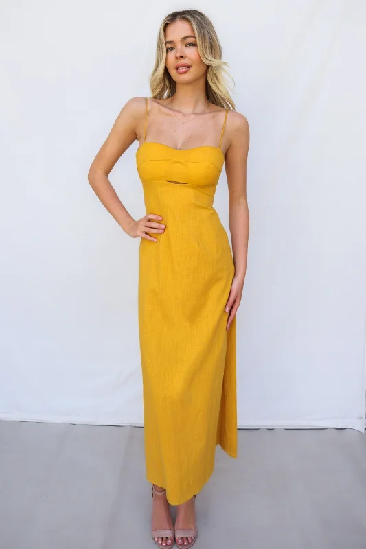 Reduced Prices Mona Midi Dress - Yellow