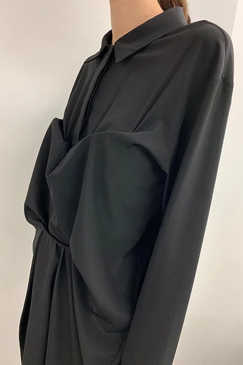 Members Only Tuck Shirt Dress