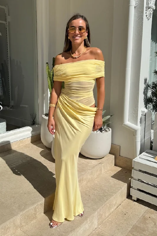 Must-Have Deals Nico Off Shoulder Maxi Dress Butter