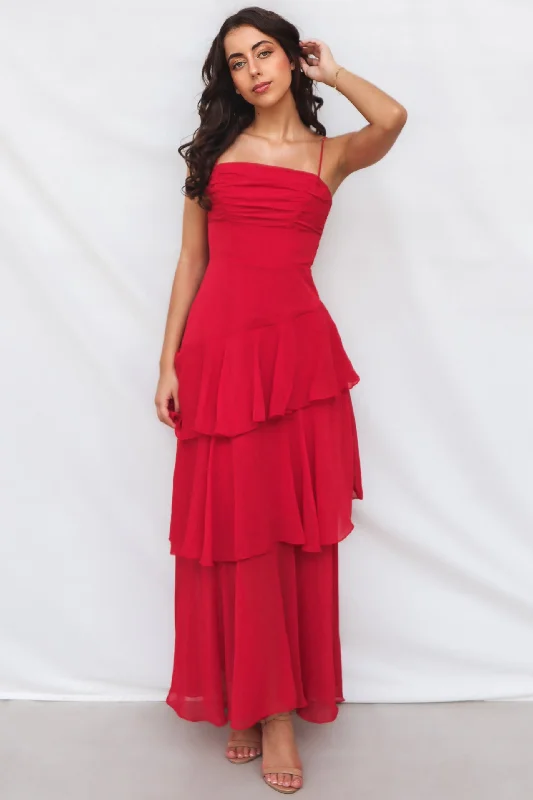 Online Only Tommi Maxi Dress - Red