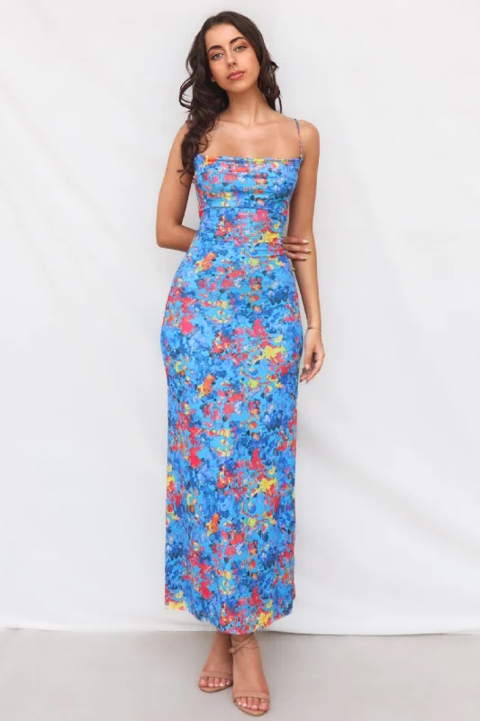 Today's Special Katrina Midi Dress - Blue Print