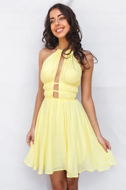 Special Savings Cherish Mini Dress - Yellow
