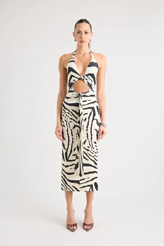 Epic Deals Toca Tie Up Dress Zebra
