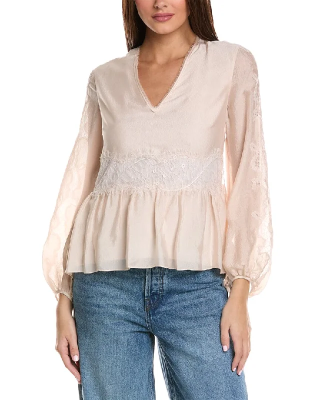 Exclusive Deal 3.1 Phillip Lim Blouson Sleeve Silk Top