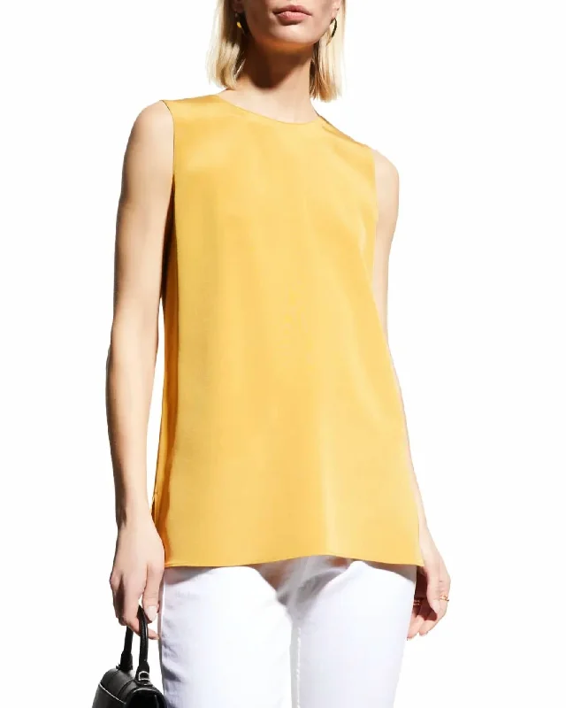 Fantastic Offers Adela Sleeveless Blouse In Spiced Honey
