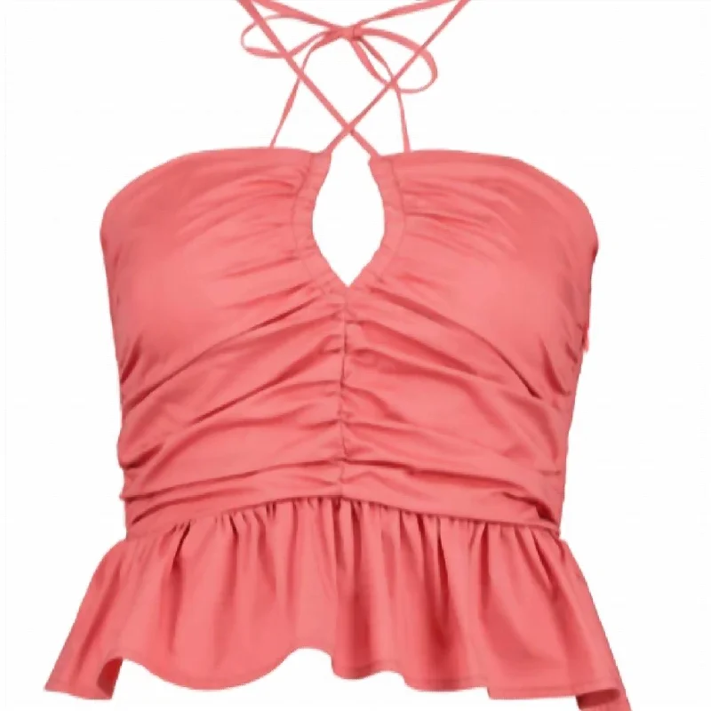 Discount Deals Aeries Halter Top In Rouje