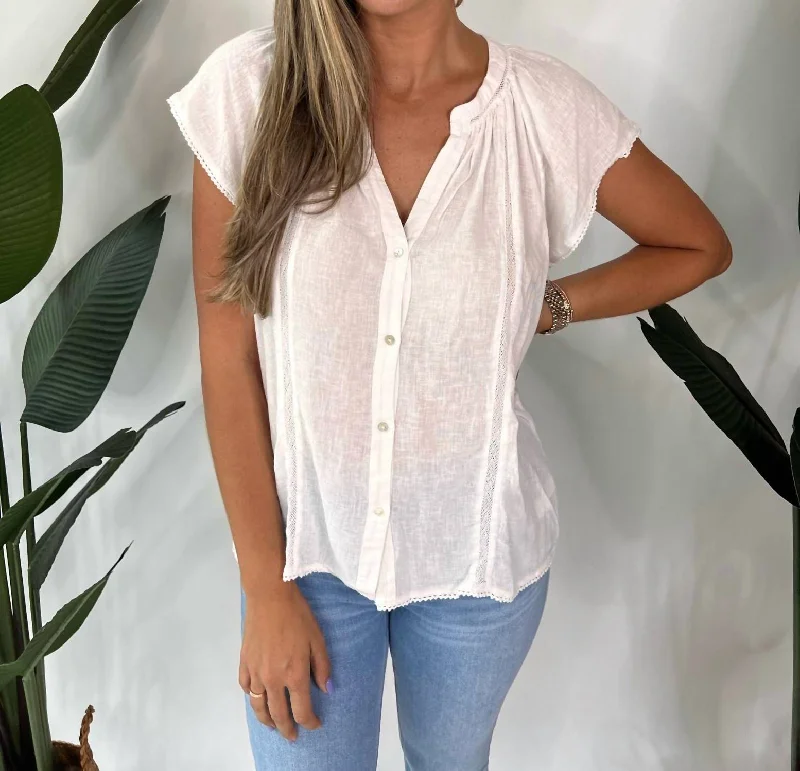 Steals and Deals Alena Top In White Lace