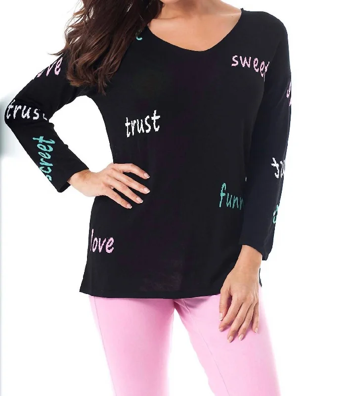 Markdowns All About You Tunic In Black Multi
