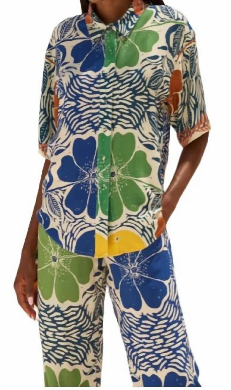 Year-End Sale Aries Shirt In Etched Flower Multi