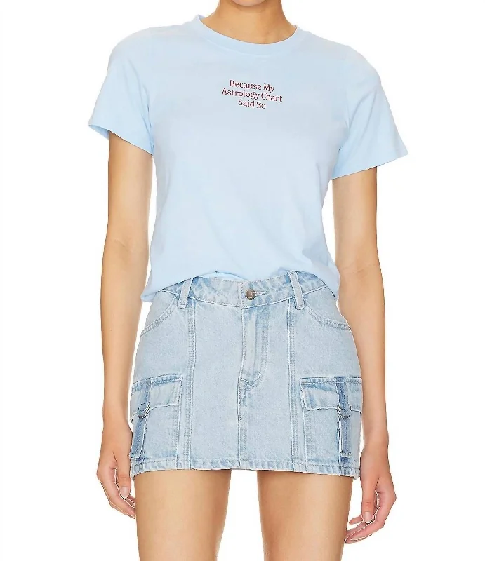 Super Deal Astrology Baby Tee In Ice
