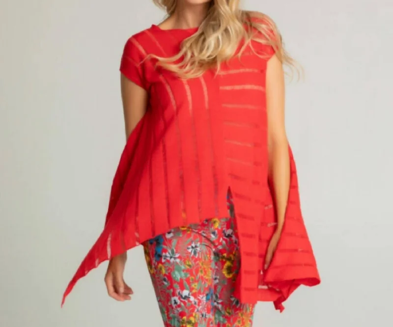 Special Price Asymmetrical Red Tunic