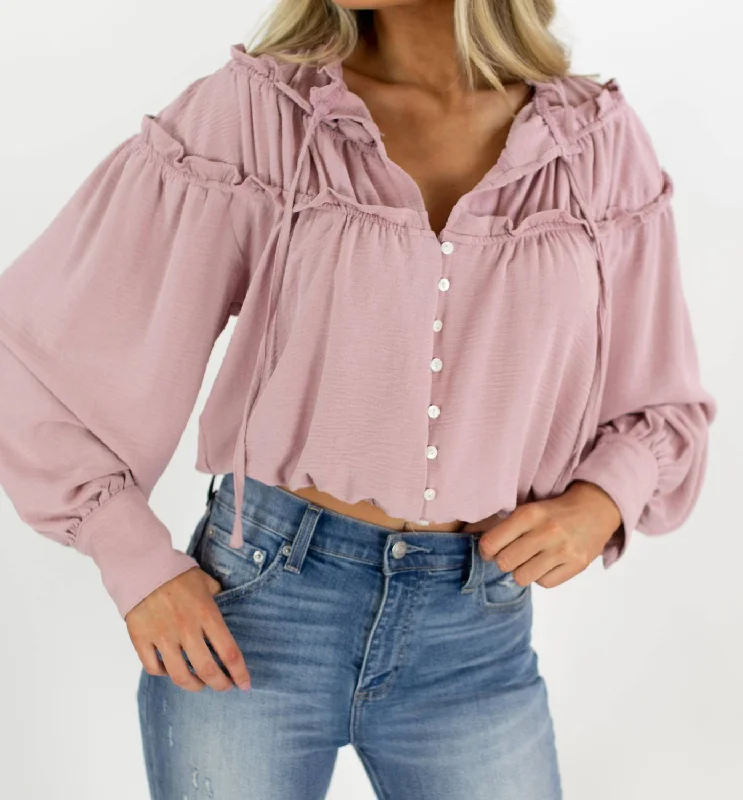 Special Price Boho Canyon Top In Violet