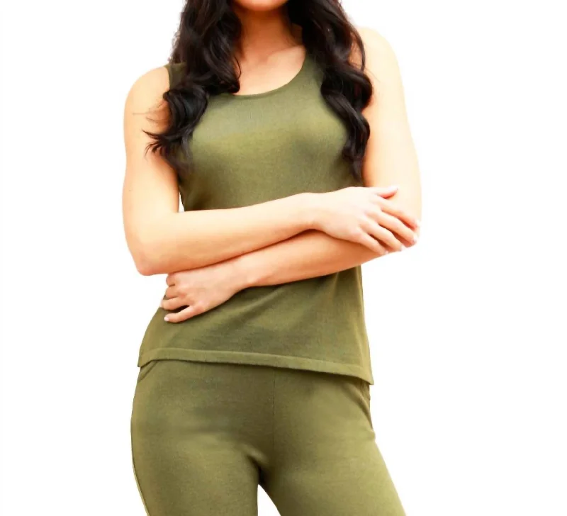 Flash Deals Bra- Friendly Tank In Olive