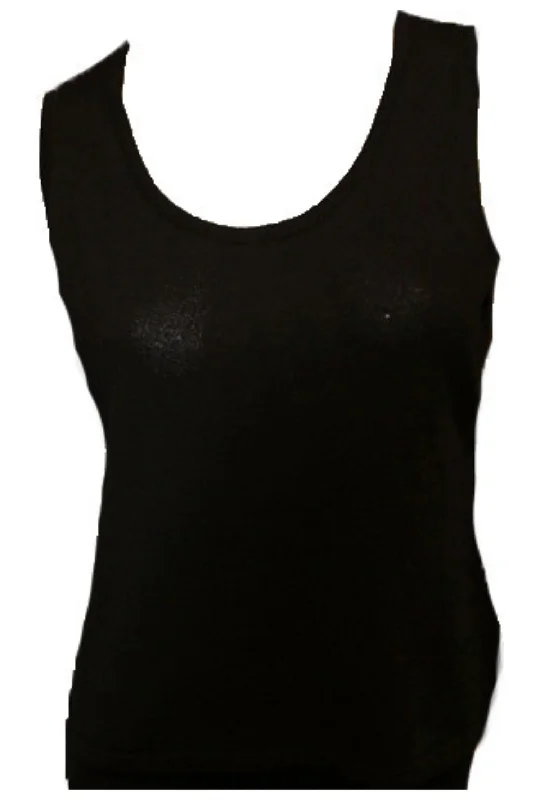 Can't Be Beat Bra-Friendly Tank Top In Black