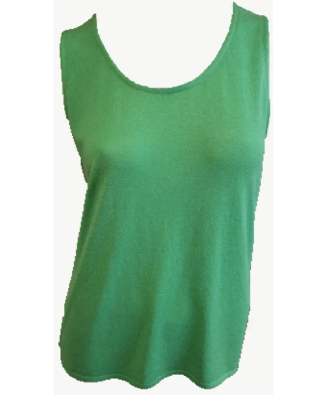 Blowout Deals Bra-Friendly Tank Top In Green