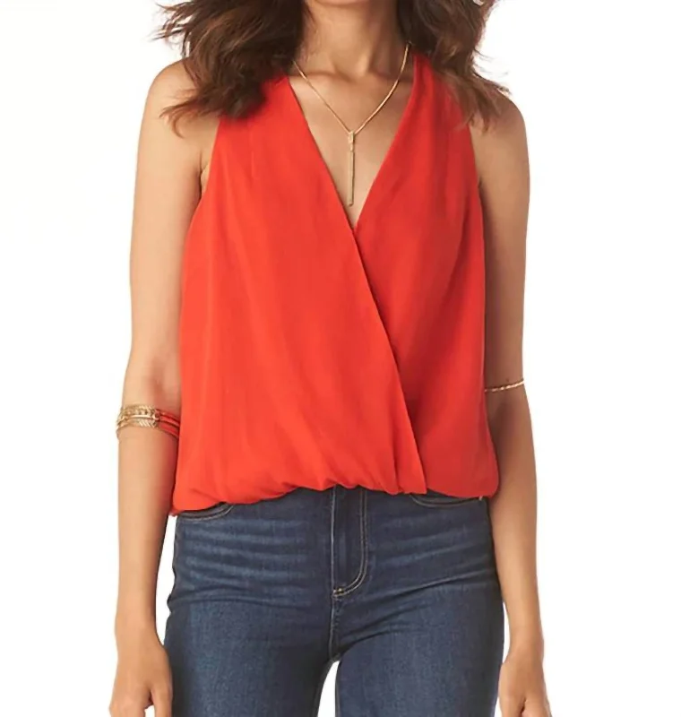 Doorbuster Deal Carinna Top In Fiery Red