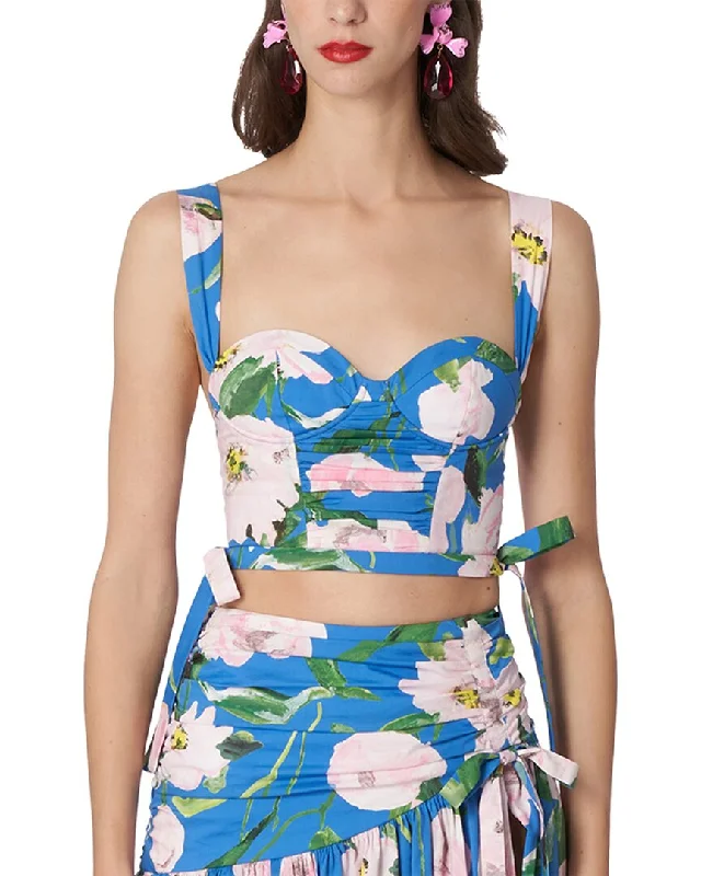 New Markdowns Carolina Herrera Thick Strap Corset Cropped Bodice