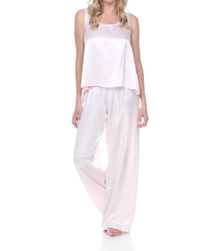 Discount Days Cece Satin Cami With Open Back In Blush
