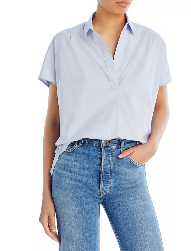 Savings Galore Cele Rhodes Popover Shirt In Sky Blue
