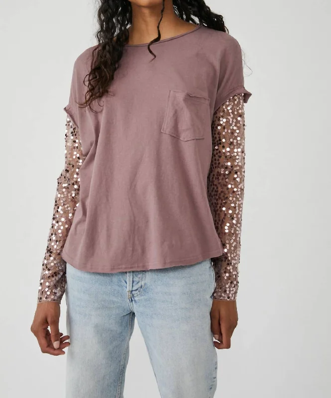 Special Buy Celine Tee In Lavender Shadows