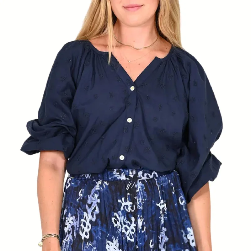 Final Clearance Charlie Blouse In Indigo