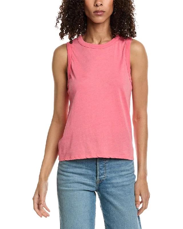 Today Only Chaser RPET Vintage Jersey Slit Back High-Low Muscle Tank