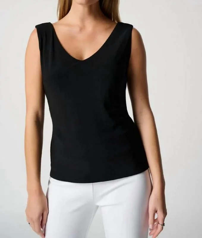 Seasonal Clearance Classic Vneck Cami In Black