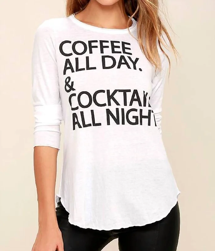 Value Deals Coffee And Cocktails Top In White