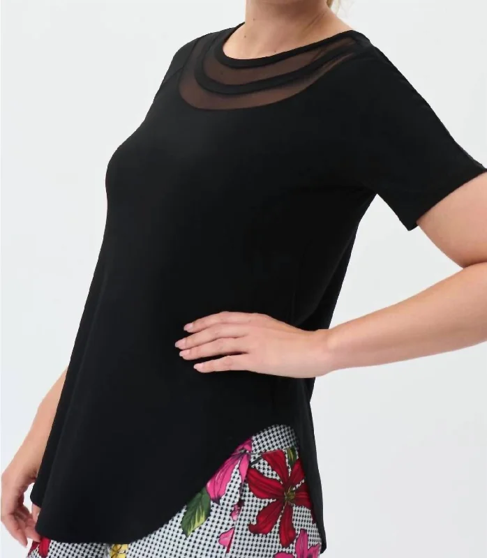 Markdowns Contour Neckline Tunic In Black
