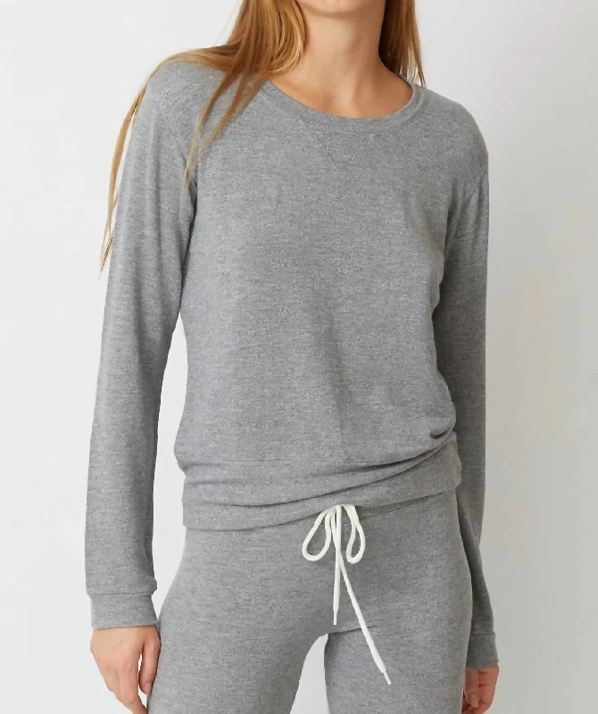 Act Now Crew Neck Sweatshirt In Heather Grey