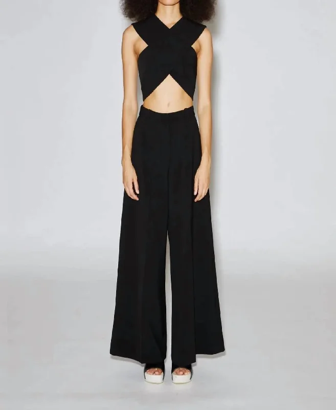 Loyalty Reward Cross Front Bra Top In Black