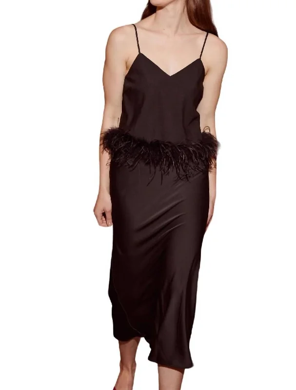Year-End Sale Cyra Feather Tank In Black