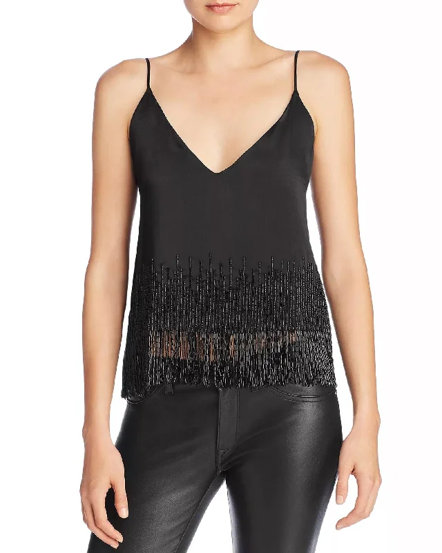 Special Offer Dale Beaded Fringe Camisole Top In Black