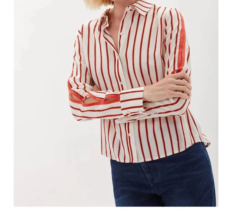 Reduced Prices Davis Shirt With Twill Tape Detail In Warmth / Poppy Combo