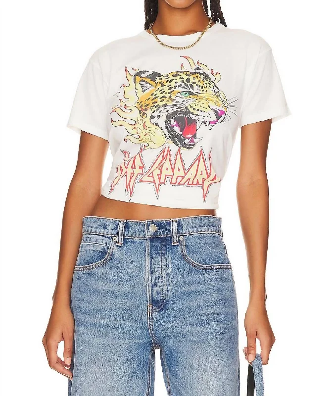 Bonus Savings Def Leppard Tnt Ringer Tee In Vintage White