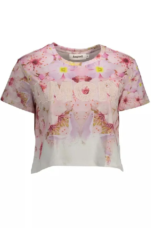 Bonus Savings Desigual Chic  Embroide Cotton Women's Tee