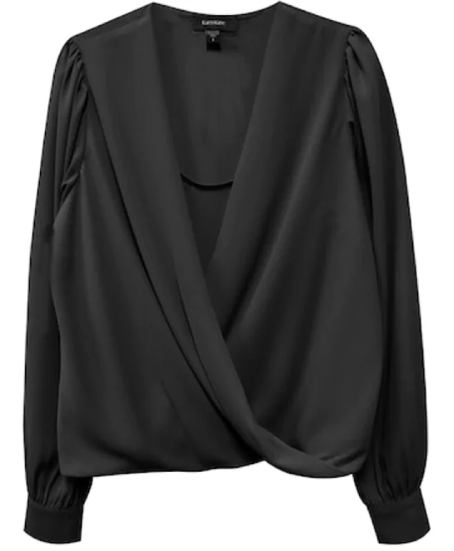 Clearance Items Drape Front Top In Black