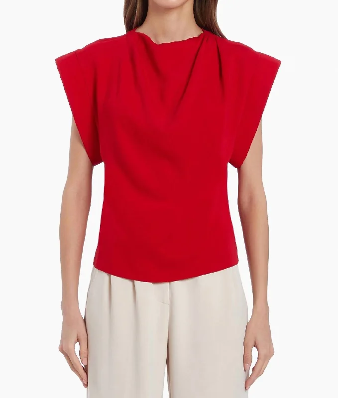 YEAR-End Sale Edrina Top In Scarlet