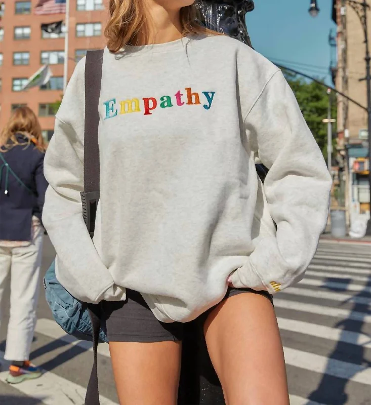 Fantastic Offers Empathy Crewneck In Heather Grey