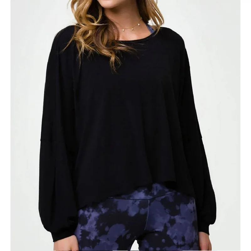 Act Now Exercise Top In Black