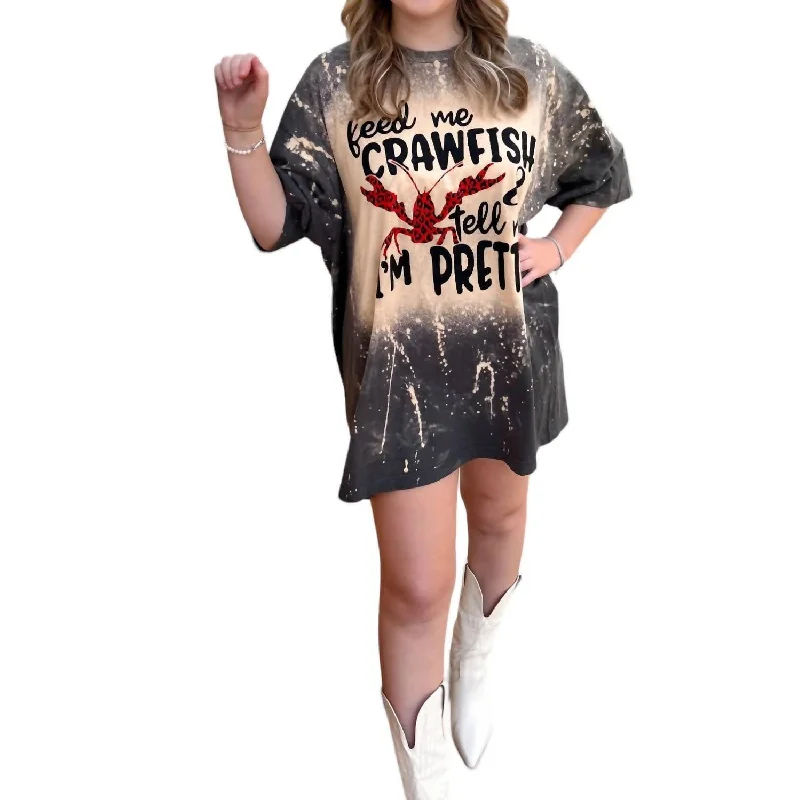 Warehouse Sale Feed Me Crawfish And Tell Me I'm Pretty Tee Shirt In Black