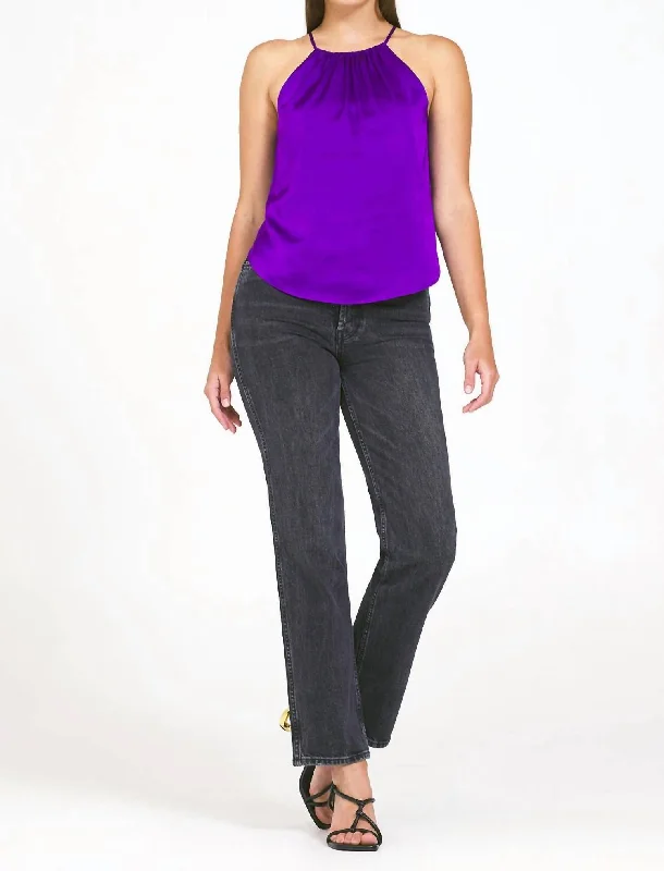 Deal Alert Fiorella Satin Top In Magenta