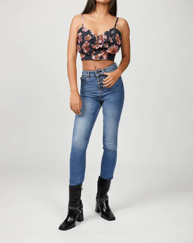 New Markdowns Floral Crop Top
