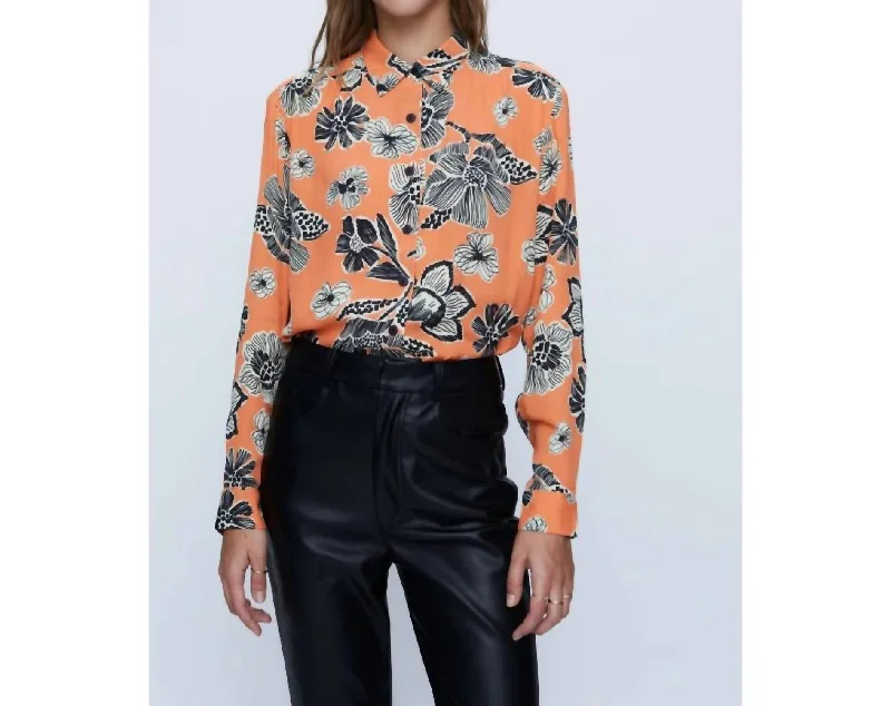 Final Markdown Fluid Shirt With Flower Print In Multi
