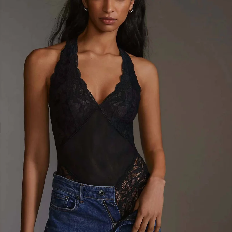 Deep Discounts Fortuna Bodysuit In Black
