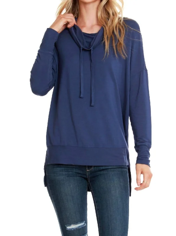 One-DAY Sale Funnel Neck Hoodie In Coast