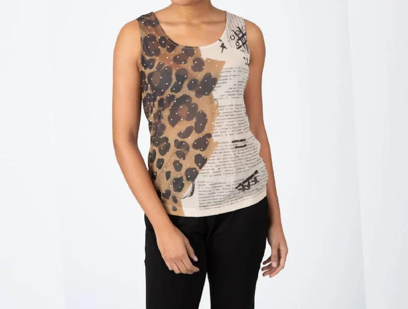 Massive Deals Graffiti Mesh Tank In Multi