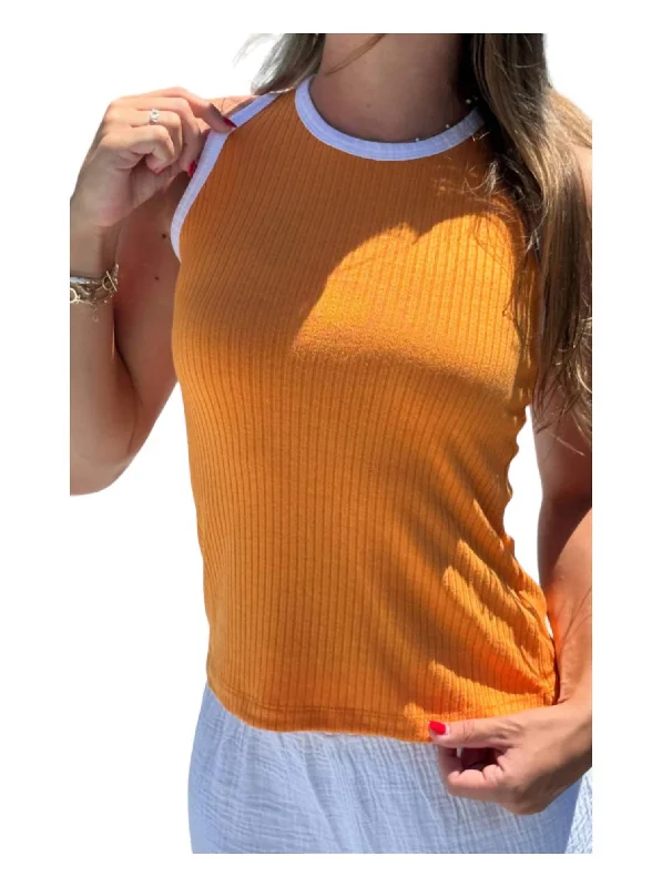 Bargain Bin Halter Top In Apricot